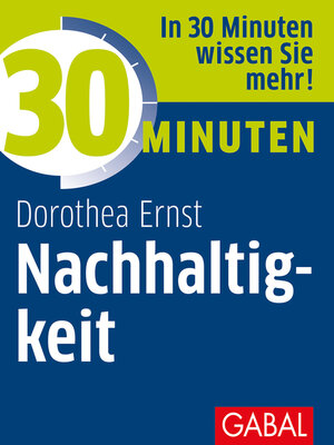 cover image of 30 Minuten Nachhaltigkeit